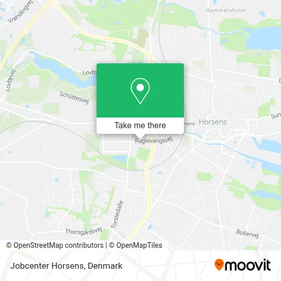 Jobcenter Horsens map