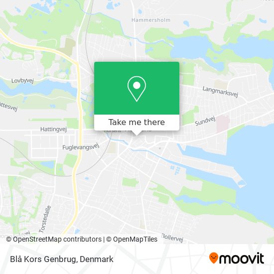 Blå Kors Genbrug map