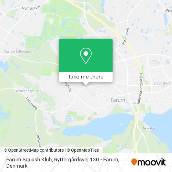 Farum Squash Klub, Ryttergårdsvej 130 - Farum map