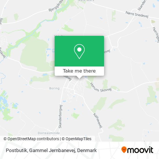 Postbutik, Gammel Jernbanevej map