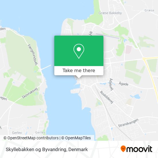 Skyllebakken og Byvandring map