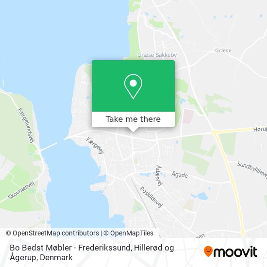 Bo Bedst Møbler - Frederikssund, Hillerød og Ågerup map