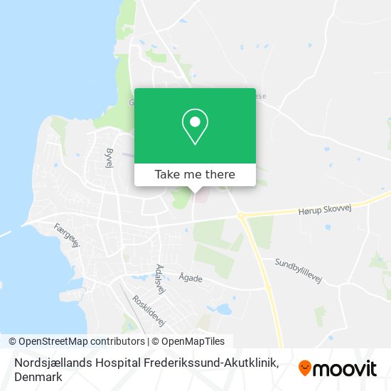 Nordsjællands Hospital Frederikssund-Akutklinik map