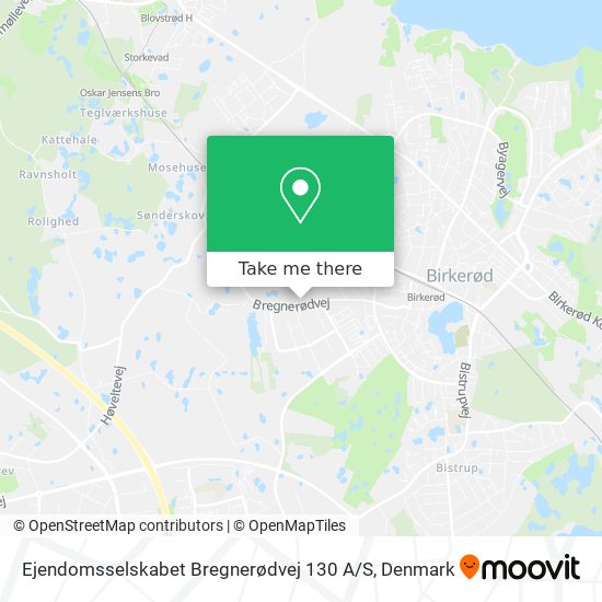 Ejendomsselskabet Bregnerødvej 130 A / S map