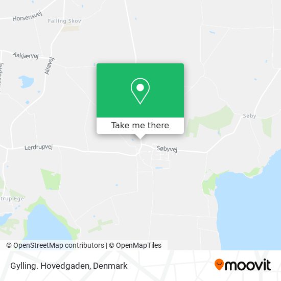 Gylling. Hovedgaden map