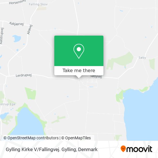 Gylling Kirke V / Fallingvej. Gylling map