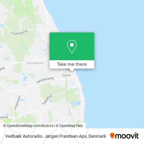 Vedbæk Autoradio. Jørgen Frandsen Aps map