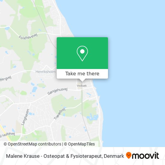 Malene Krause - Osteopat & Fysioterapeut map