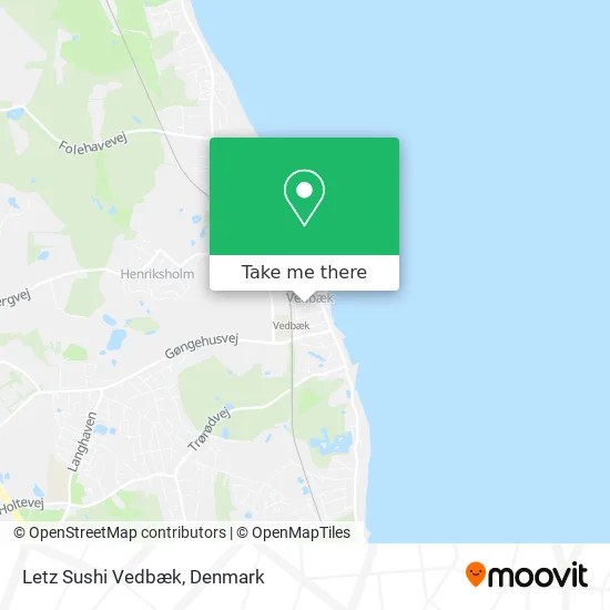 Letz Sushi Vedbæk map