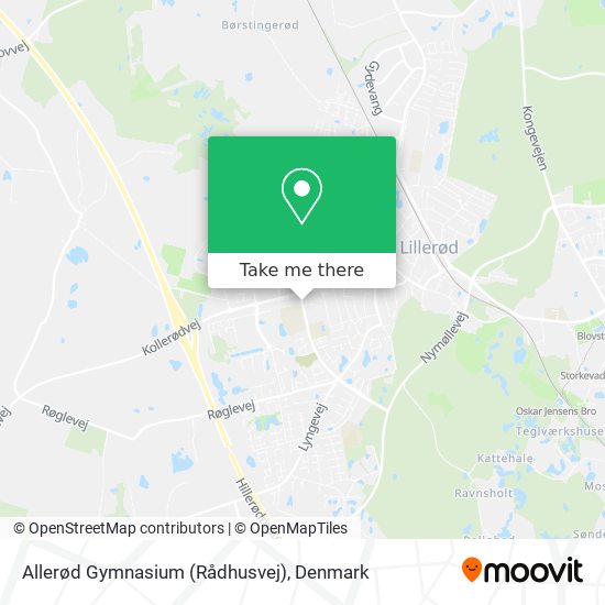 Allerød Gymnasium (Rådhusvej) map