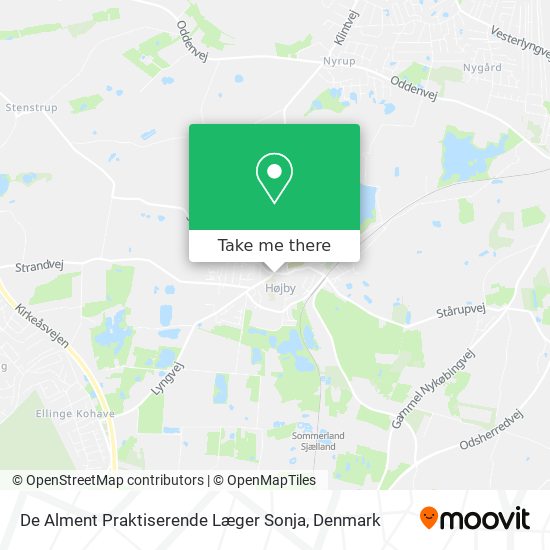 De Alment Praktiserende Læger Sonja map