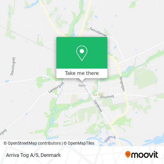 Arriva Tog A/S map