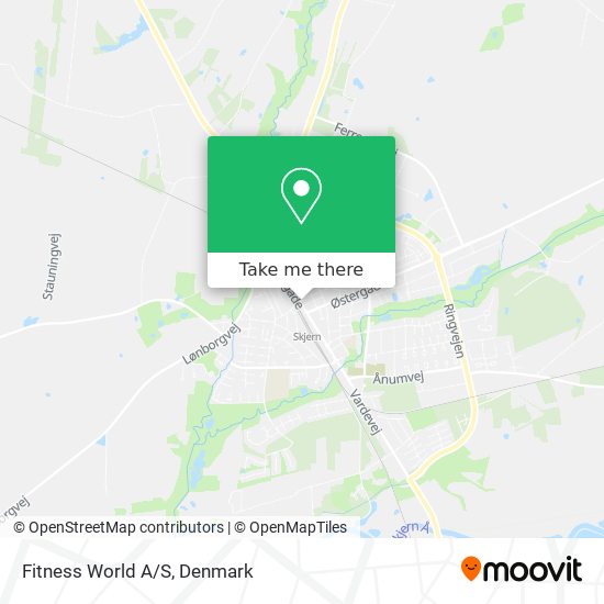 Fitness World A/S map