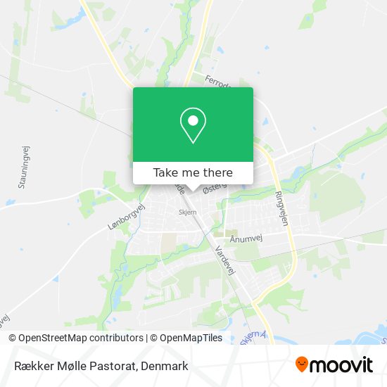 Rækker Mølle Pastorat map