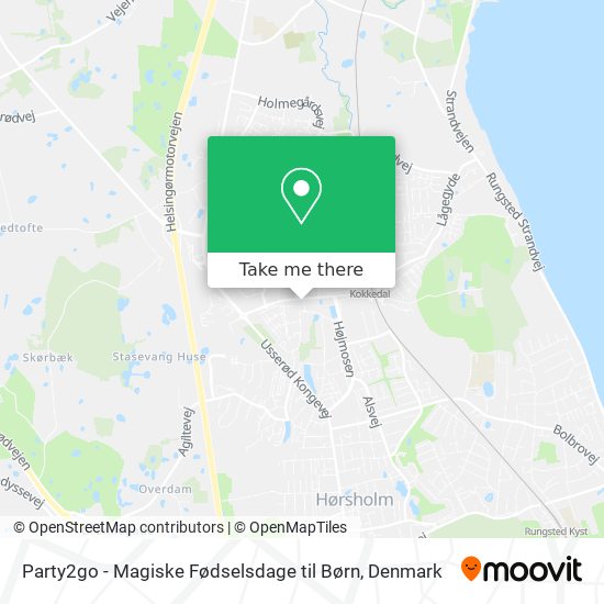 Party2go - Magiske Fødselsdage til Børn map