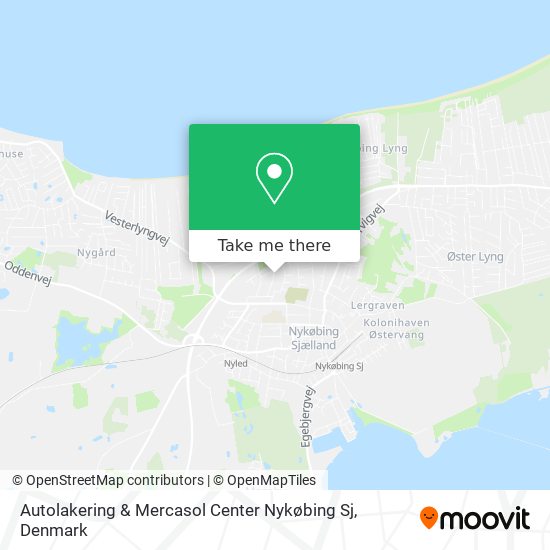 Autolakering & Mercasol Center Nykøbing Sj map