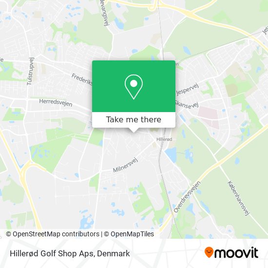 Hillerød Golf Shop Aps map