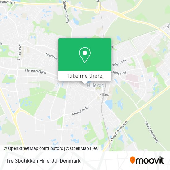 Tre 3butikken Hillerød map