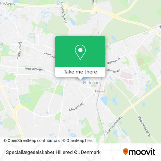 Speciallægeselskabet Hillerød Ø. map