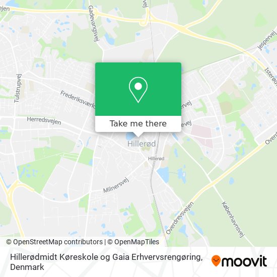 Hillerødmidt Køreskole og Gaia Erhvervsrengøring map