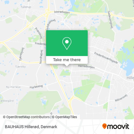 BAUHAUS Hillerød map