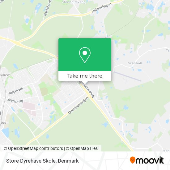 Store Dyrehave Skole map