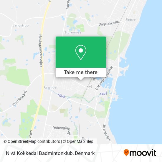 Nivå Kokkedal Badmintonklub map