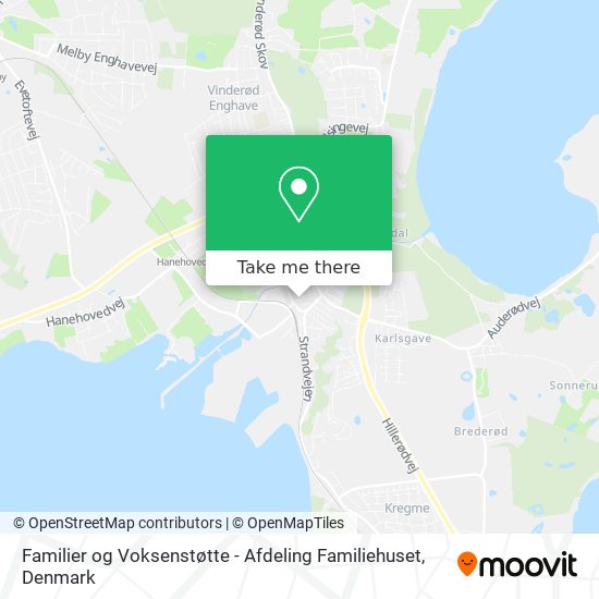 Familier og Voksenstøtte - Afdeling Familiehuset map