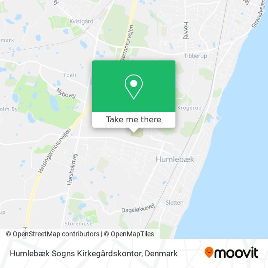 Humlebæk Sogns Kirkegårdskontor map