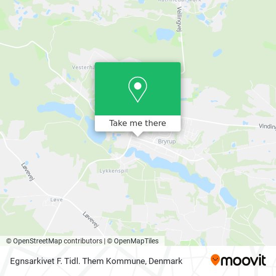 Egnsarkivet F. Tidl. Them Kommune map