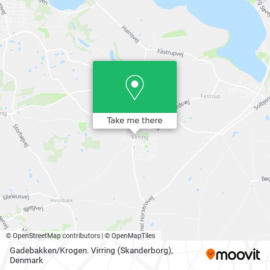 Gadebakken / Krogen. Virring (Skanderborg) map