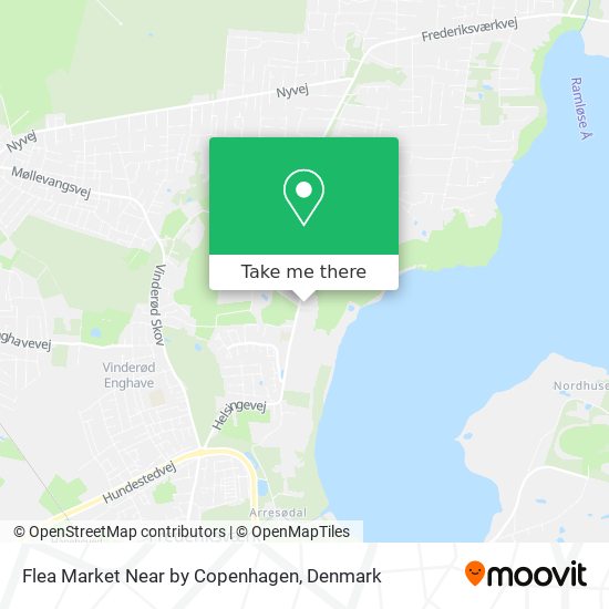 Flea Market Near by Copenhagen map