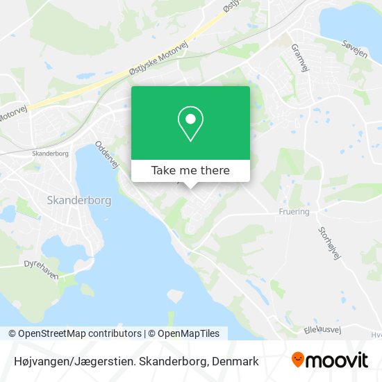 Højvangen / Jægerstien. Skanderborg map
