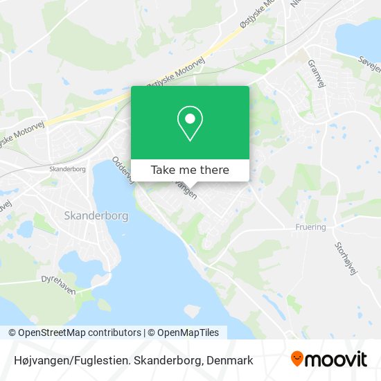 Højvangen / Fuglestien. Skanderborg map