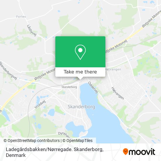 Ladegårdsbakken / Nørregade. Skanderborg map