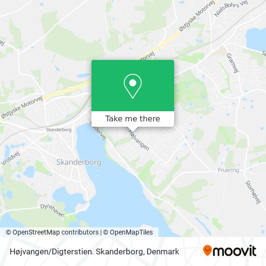 Højvangen / Digterstien. Skanderborg map