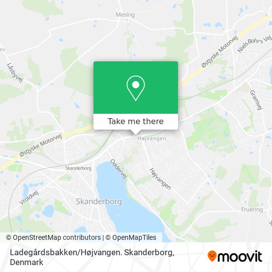 Ladegårdsbakken / Højvangen. Skanderborg map