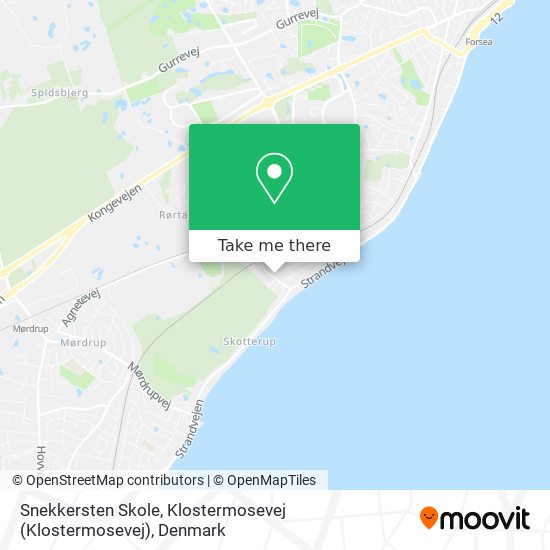 Snekkersten Skole, Klostermosevej map