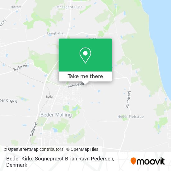 Beder Kirke Sognepræst Brian Ravn Pedersen map