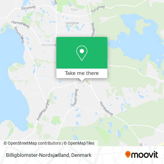 Billigblomster-Nordsjælland map