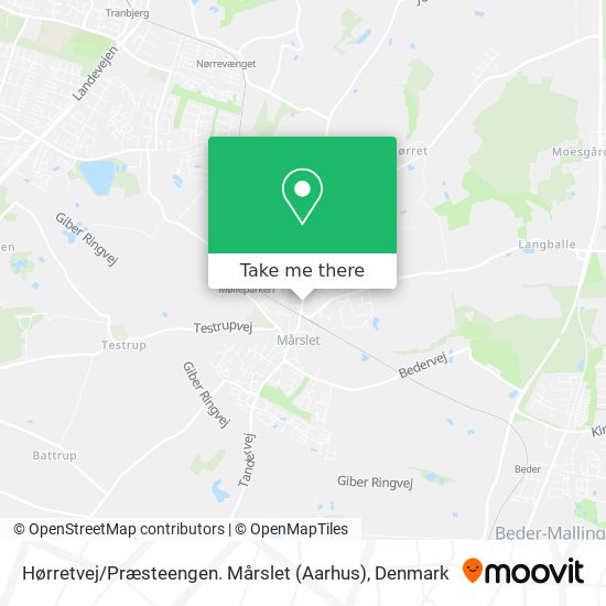 Hørretvej / Præsteengen. Mårslet (Aarhus) map