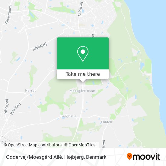 Oddervej / Moesgård Allé. Højbjerg map