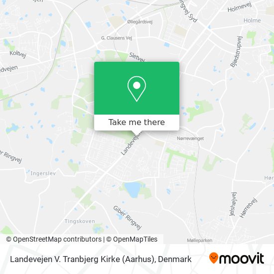 Landevejen V. Tranbjerg Kirke (Aarhus) map