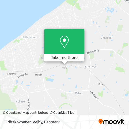 Gribskovbanen-Vejby map
