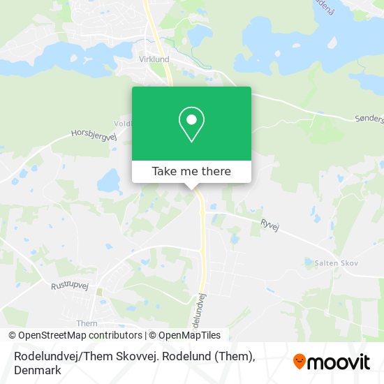 Rodelundvej / Them Skovvej. Rodelund map