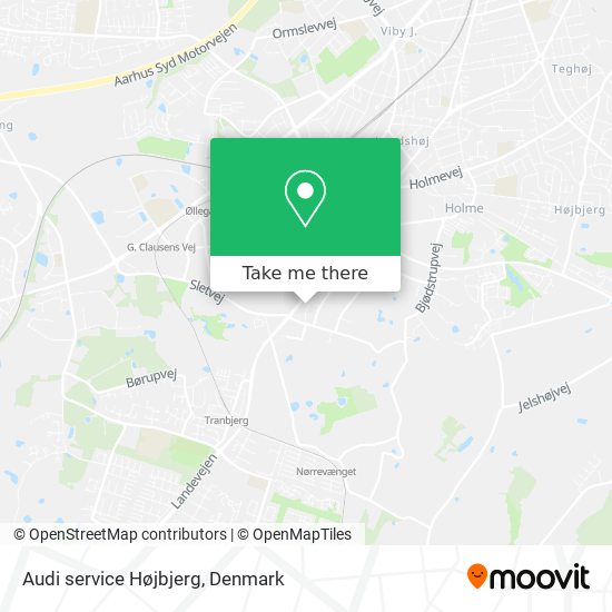 Audi service Højbjerg map