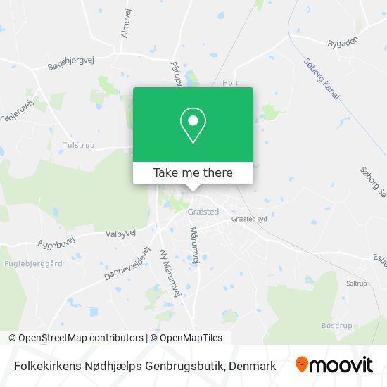 Folkekirkens Nødhjælps Genbrugsbutik map