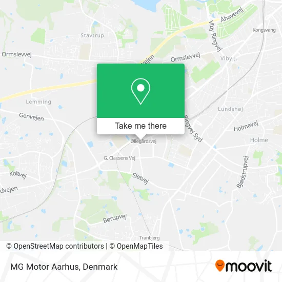 MG Motor Aarhus map