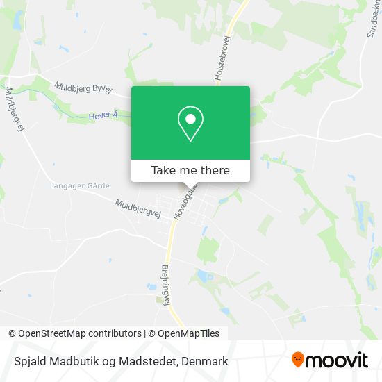 Spjald Madbutik og Madstedet map