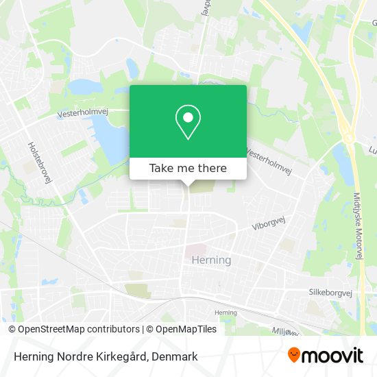 Herning Nordre Kirkegård map